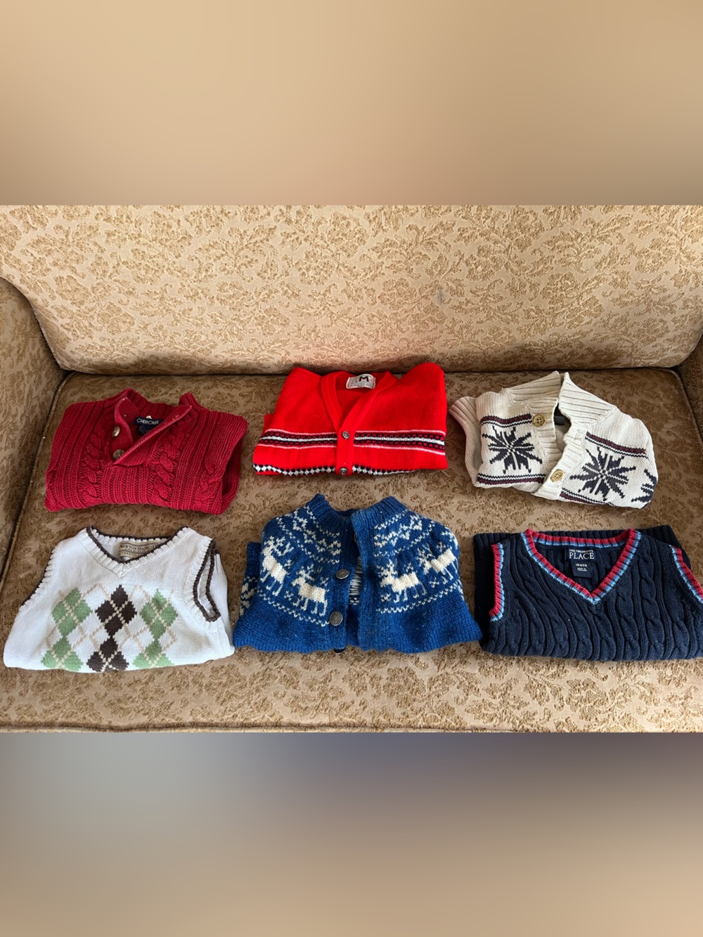 Toddler boy sweater lot of 6, size 12-18 months